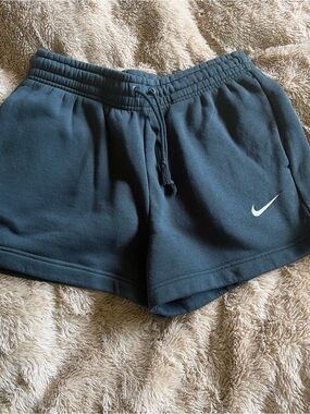 Nike Women's Black Cotton Sweat Shorts with Elastic Waist (Nike phoenix shorts)